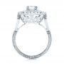  Platinum And Platinum Platinum And Platinum Custom Two-tone Double Halo Diamond Engagement Ring - Front View -  103455 - Thumbnail