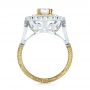  Platinum And 14k Yellow Gold Platinum And 14k Yellow Gold Custom Two-tone Double Halo Diamond Engagement Ring - Front View -  103455 - Thumbnail