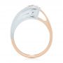 14k Rose Gold And 18K Gold 14k Rose Gold And 18K Gold Custom Two-tone Garnet And Diamond Ring - Front View -  103417 - Thumbnail