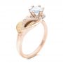 18k Rose Gold And 18K Gold 18k Rose Gold And 18K Gold Custom Two-tone Calla Lilly Engagement Ring - Three-Quarter View -  101170 - Thumbnail