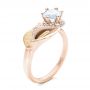 14k Rose Gold And Platinum 14k Rose Gold And Platinum Custom Two-tone Calla Lilly Engagement Ring - Three-Quarter View -  101170 - Thumbnail