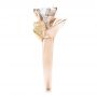 14k Rose Gold And 14K Gold 14k Rose Gold And 14K Gold Custom Two-tone Calla Lilly Engagement Ring - Side View -  101170 - Thumbnail