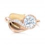 18k Rose Gold And 18K Gold 18k Rose Gold And 18K Gold Custom Two-tone Calla Lilly Engagement Ring - Top View -  101170 - Thumbnail
