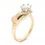 14k Yellow Gold And 14K Gold 14k Yellow Gold And 14K Gold Custom Two-tone Calla Lilly Engagement Ring - Three-Quarter View -  101170 - Thumbnail