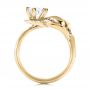 14k Yellow Gold And Platinum 14k Yellow Gold And Platinum Custom Two-tone Calla Lilly Engagement Ring - Front View -  101170 - Thumbnail