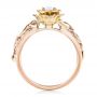 18k Rose Gold And 18K Gold 18k Rose Gold And 18K Gold Custom Two-tone Organic Vines Engagement Ring - Front View -  102563 - Thumbnail