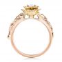 18k Rose Gold And Platinum 18k Rose Gold And Platinum Custom Two-tone Organic Vines Engagement Ring - Front View -  102563 - Thumbnail