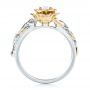 18k White Gold And 14K Gold 18k White Gold And 14K Gold Custom Two-tone Organic Vines Engagement Ring - Front View -  102563 - Thumbnail