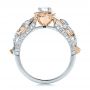  14K Gold And 18k Rose Gold 14K Gold And 18k Rose Gold Custom Two-tone Organic Vines And Diamond Engagement Ring - Front View -  100772 - Thumbnail