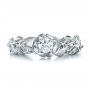  Platinum And Platinum Platinum And Platinum Custom Two-tone Organic Vines And Diamond Engagement Ring - Top View -  100772 - Thumbnail