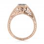 14k Rose Gold And 14K Gold 14k Rose Gold And 14K Gold Custom Two-tone Black Diamond Engagement Ring - Front View -  102215 - Thumbnail