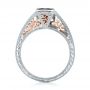  Platinum And Platinum Platinum And Platinum Custom Two-tone Black Diamond Engagement Ring - Front View -  102215 - Thumbnail