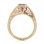 18k Yellow Gold And Platinum 18k Yellow Gold And Platinum Custom Two-tone Black Diamond Engagement Ring - Front View -  102215 - Thumbnail