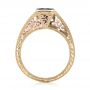 14k Yellow Gold And 18K Gold 14k Yellow Gold And 18K Gold Custom Two-tone Black Diamond Engagement Ring - Front View -  102215 - Thumbnail