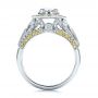  18K Gold And 18k White Gold 18K Gold And 18k White Gold Custom Two-tone Yellow And White Diamond Engagement Ring - Front View -  100640 - Thumbnail