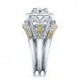  18K Gold And 18k White Gold 18K Gold And 18k White Gold Custom Two-tone Yellow And White Diamond Engagement Ring - Side View -  100640 - Thumbnail