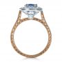 18k Rose Gold And 18K Gold 18k Rose Gold And 18K Gold Custom Two-tone Halo Diamond Engagement Ring - Front View -  1178 - Thumbnail