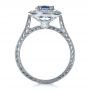 18k White Gold And 14K Gold 18k White Gold And 14K Gold Custom Two-tone Halo Diamond Engagement Ring - Front View -  1178 - Thumbnail