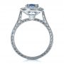 18k White Gold And Platinum 18k White Gold And Platinum Custom Two-tone Halo Diamond Engagement Ring - Front View -  1178 - Thumbnail