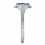  Platinum And Platinum Platinum And Platinum Custom Two-tone Halo Diamond Engagement Ring - Side View -  1178 - Thumbnail