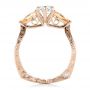 14k Rose Gold And 14K Gold 14k Rose Gold And 14K Gold Custom Two-tone Marquise Diamond En Topaz Engagement Ring - Front View -  102269 - Thumbnail