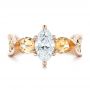 18k Rose Gold And 14K Gold 18k Rose Gold And 14K Gold Custom Two-tone Marquise Diamond En Topaz Engagement Ring - Top View -  102269 - Thumbnail