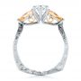 14k White Gold And 14K Gold Custom Two-tone Marquise Diamond En Topaz Engagement Ring - Front View -  102269 - Thumbnail