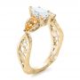 18k Yellow Gold And 18K Gold 18k Yellow Gold And 18K Gold Custom Two-tone Marquise Diamond En Topaz Engagement Ring - Three-Quarter View -  102269 - Thumbnail