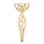 18k Yellow Gold And 14K Gold 18k Yellow Gold And 14K Gold Custom Two-tone Marquise Diamond En Topaz Engagement Ring - Side View -  102269 - Thumbnail