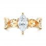 14k Yellow Gold And Platinum 14k Yellow Gold And Platinum Custom Two-tone Marquise Diamond En Topaz Engagement Ring - Top View -  102269 - Thumbnail