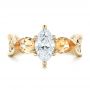 14k Yellow Gold And 18K Gold 14k Yellow Gold And 18K Gold Custom Two-tone Marquise Diamond En Topaz Engagement Ring - Top View -  102269 - Thumbnail