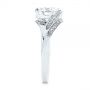  Platinum Platinum Custom Two-tone Moissanite And Diamond Wrap Engagement Ring - Side View -  105158 - Thumbnail