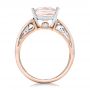 14k Rose Gold And Platinum 14k Rose Gold And Platinum Custom Two-tone Morganite Engagement Ring - Front View -  102288 - Thumbnail
