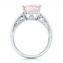  Platinum And Platinum Platinum And Platinum Custom Two-tone Morganite Engagement Ring - Front View -  102288 - Thumbnail
