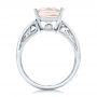 14k White Gold And 18K Gold 14k White Gold And 18K Gold Custom Two-tone Morganite Engagement Ring - Front View -  102288 - Thumbnail