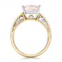 18k Yellow Gold And Platinum 18k Yellow Gold And Platinum Custom Two-tone Morganite Engagement Ring - Front View -  102288 - Thumbnail