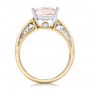 18k Yellow Gold And 18K Gold 18k Yellow Gold And 18K Gold Custom Two-tone Morganite Engagement Ring - Front View -  102288 - Thumbnail