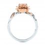  Platinum And 18k Rose Gold Platinum And 18k Rose Gold Custom Two-tone Morganite And Diamond Engagement Ring - Front View -  103524 - Thumbnail