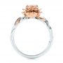  18K Gold And 14k Rose Gold 18K Gold And 14k Rose Gold Custom Two-tone Morganite And Diamond Engagement Ring - Front View -  103524 - Thumbnail