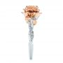  14K Gold And 18k Rose Gold 14K Gold And 18k Rose Gold Custom Two-tone Morganite And Diamond Engagement Ring - Side View -  103524 - Thumbnail