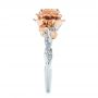  Platinum And 14k Rose Gold Platinum And 14k Rose Gold Custom Two-tone Morganite And Diamond Engagement Ring - Side View -  103524 - Thumbnail