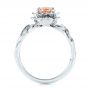  Platinum And 14k White Gold Platinum And 14k White Gold Custom Two-tone Morganite And Diamond Engagement Ring - Front View -  103524 - Thumbnail