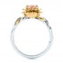  14K Gold And 14k Yellow Gold 14K Gold And 14k Yellow Gold Custom Two-tone Morganite And Diamond Engagement Ring - Front View -  103524 - Thumbnail