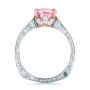  18K Gold And 18k Rose Gold 18K Gold And 18k Rose Gold Custom Two-tone Pink Sapphire And Diamond Engagement Ring - Front View -  100570 - Thumbnail