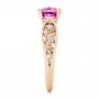 14k Rose Gold And 18K Gold 14k Rose Gold And 18K Gold Custom Two-tone Pink Sapphire And Diamond Engagement Ring - Side View -  102827 - Thumbnail