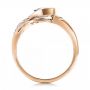 14k Rose Gold And 18K Gold 14k Rose Gold And 18K Gold Custom Two-tone Pink Zircon And Diamond Engagement Ring - Front View -  102166 - Thumbnail