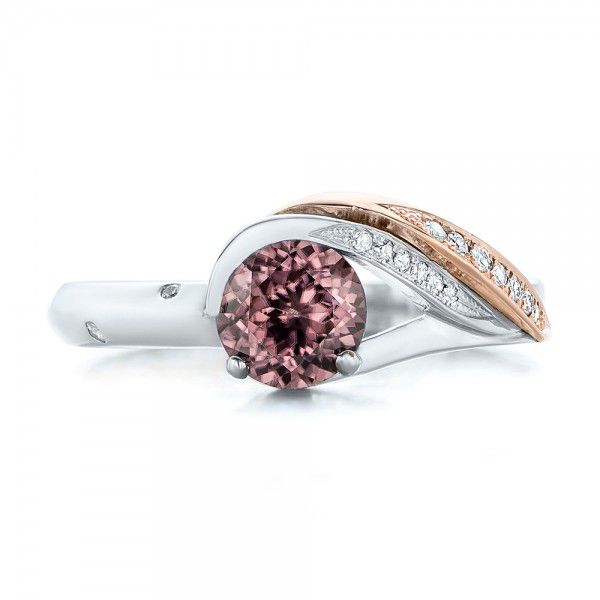 Delicate Heritage Design Rose Zircon Zircon Ring Aniversario Delicate Heritage Design Rose Zircon Zircon Ring Aniversario