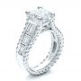 Platinum And 18k White Gold Platinum And 18k White Gold Custom Two-tone Diamond Engagement Ring - Three-Quarter View -  100616 - Thumbnail