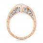 14k Rose Gold And 14K Gold Custom Two-tone Morganite And Diamond Engagement Ring - Front View -  102808 - Thumbnail