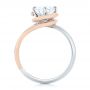  14K Gold And 18k Rose Gold 14K Gold And 18k Rose Gold Custom Two-tone Solitaire Diamond Engagement Ring - Front View -  102407 - Thumbnail